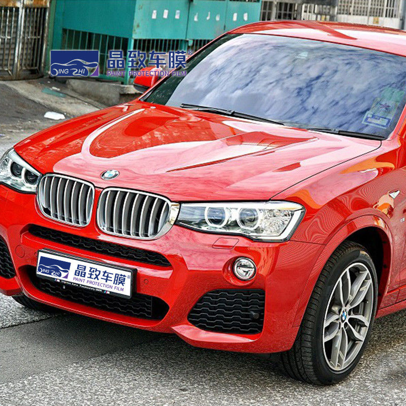 Emballage de film de protection de peinture de couleur rouge TPU auto-adhésif pratique