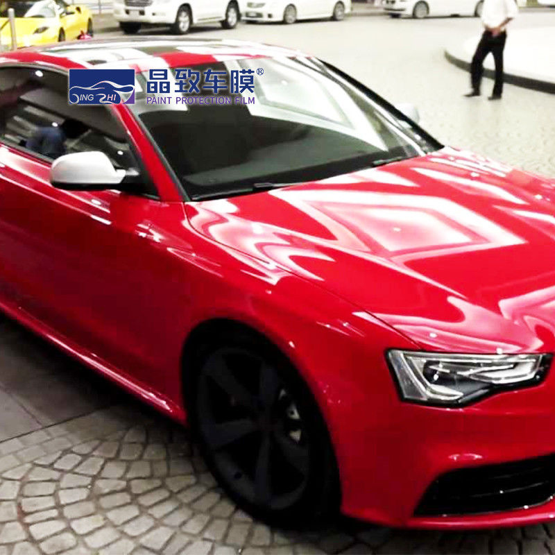 Emballage de film de protection de peinture de couleur rouge TPU auto-adhésif pratique