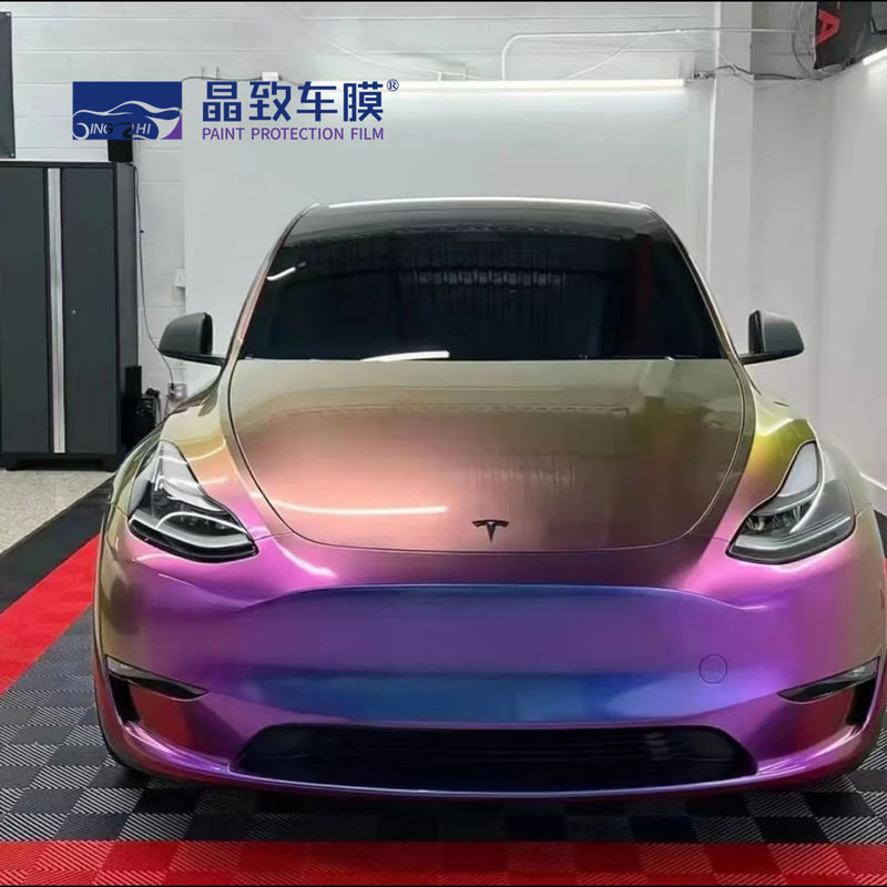 Meilleur vendeur Super brillant Stretch voiture Wrap vinyle Film métallique diamant espace profond caméléon carrosserie autocollant de voiture
