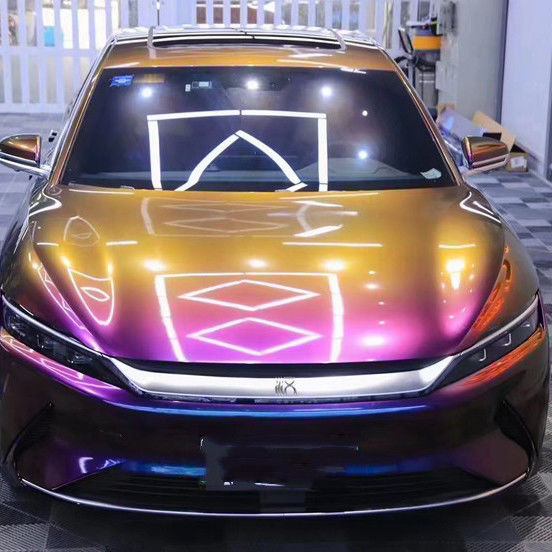 Meilleur vendeur Super brillant Stretch voiture Wrap vinyle Film métallique diamant espace profond caméléon carrosserie autocollant de voiture