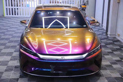 Meilleur vendeur Super brillant Stretch voiture Wrap vinyle Film métallique diamant espace profond caméléon carrosserie autocollant de voiture