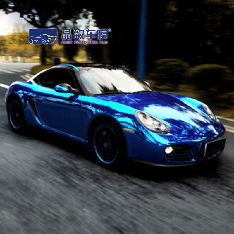 Meilleure qualité 3 couches brillant bleu métallisé voiture vinyle Wrap sans bulles pour voiture emballage 1.52m * 18m