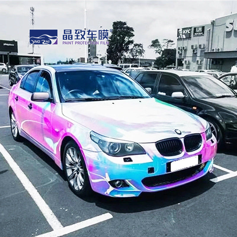 Meilleure qualité 3 couches brillant bleu métallisé voiture vinyle Wrap sans bulles pour voiture emballage 1.52m * 18m