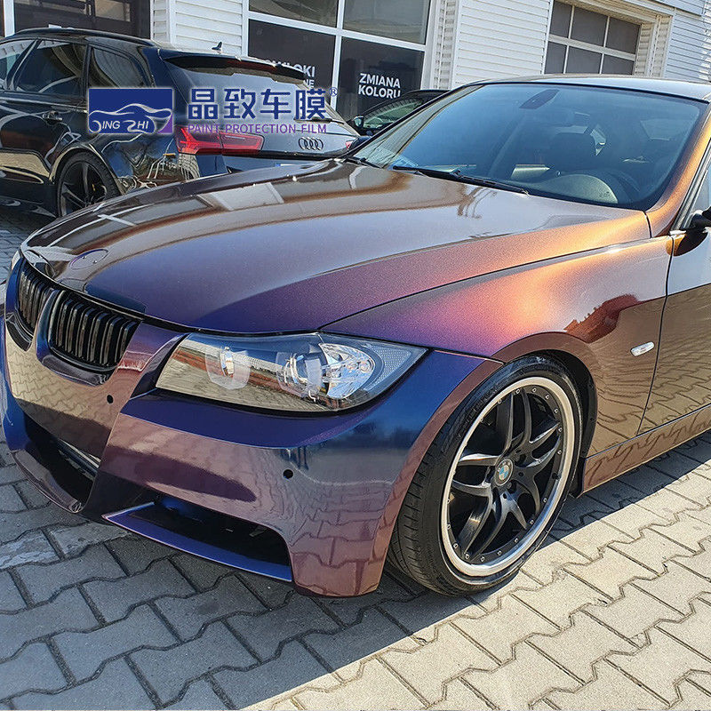 Meilleure qualité 3 couches brillant bleu métallisé voiture vinyle Wrap sans bulles pour voiture emballage 1.52m * 18m