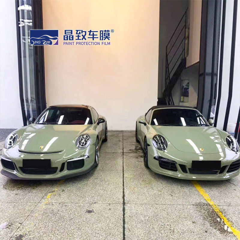 VvividPopular Highlight Crystal Glossy Khaki Army Green Car Wrap Film Body Wrap Vinyl 3m