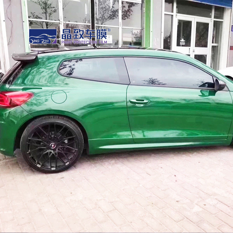 Autocollants automatiques de décoration d'air d'enveloppe de vinyle de Crystal Glossy Post Green Car de petit pain de véhicule auto-adhésif de film
